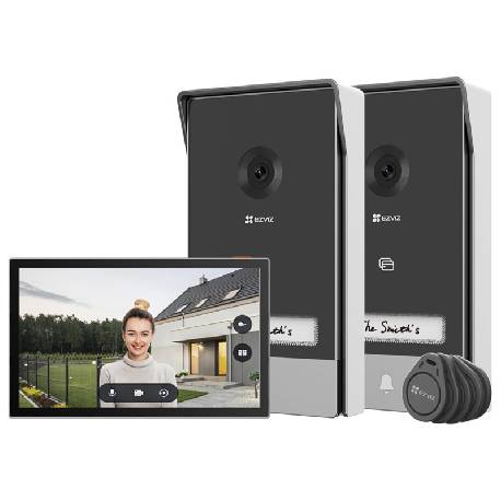 EZVIZ HP7 2-ENTRY KIT - VIDEOCITOFONO CON DOPPIA ENTRATA - 1 SCHERMO TOUCH 7