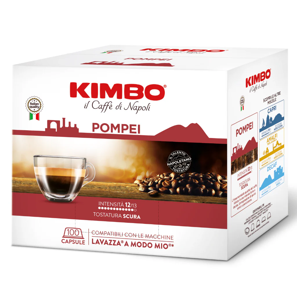 Combo Pack 300 Capsule Kimbo Miscela Pompei Comp. Con Lavazza A Modo Mio