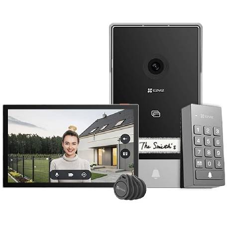 EZVIZ TP7 - VIDEOCITOFONO + TASTIERINO + 5 RFID TAG - 2K - SCHERMO TOUCH 7