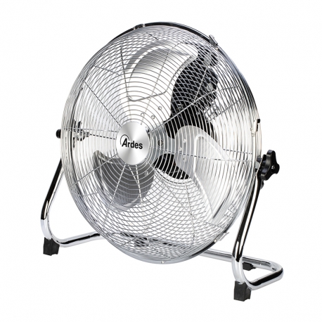 ARDES BOX CHROME 40 (AR5C40B ) - VENTILATORE DA PAVIMENTO IN METALLO 3 PALE DA 40CM 45 WATT 3 VELOCITA'