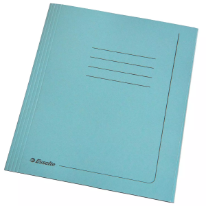 Combo Pack 250 Cartelline In Carta A 3 Lembi Per Fogli A4 Blu