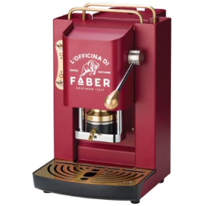 Macchina A Cialde Faber Pro Deluxe Cherry Red/Oro