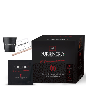 Combo Pack 300 Cialde Puronero Miscela Arabica-Crema Oro + Kit Accessori