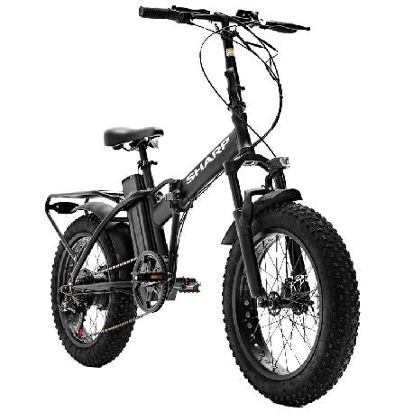 SHARP BASEL (BK-FM02E-B) FOLDABLE FAT E-BIKE (BLACK) - BICICLETTA ELETTRICA