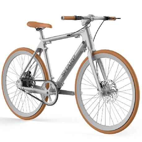 SHARP MILANO (BK-RS08E-S) CITY E-BIKE (ARGENTO METALLIZZATO) - BICICLETTA ELETTRICA