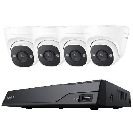 REOLINK NVS8-5MB4 (PS2KB02-8) - KIT 4 TELECAMERE P324 + NVR POE 8CH - HDD 2TB INCLUSO